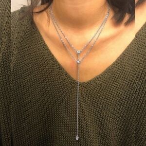 3/$30 🤍 Rhinestone Lariat Necklace